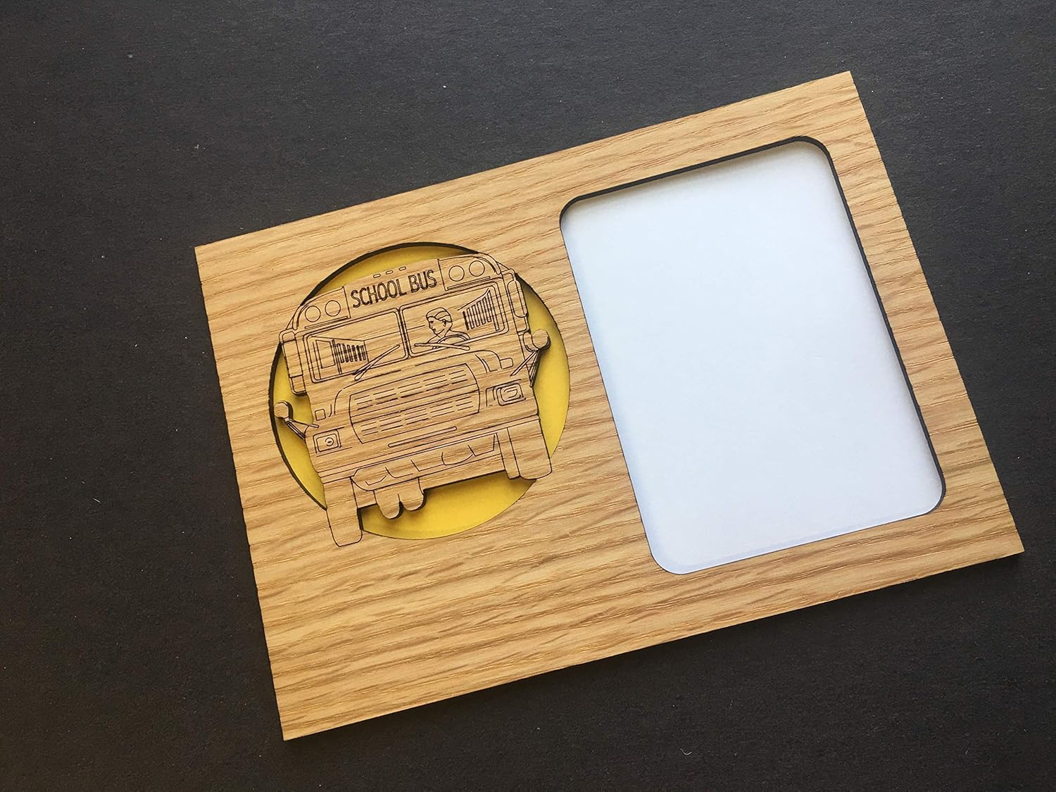 School Bus Driver Picture Frame - Holds 3x4 Photo