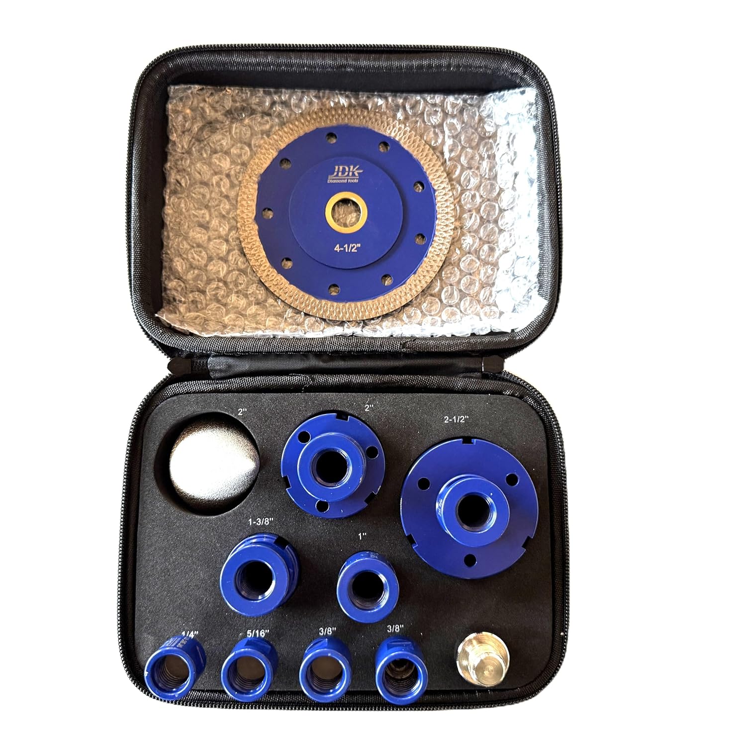 JDK ダイヤモンドコアドリルビットセット 4-1/2インチの鋸刃付き、磁器、クォーツ、大理石用のプロフェッショナルドリルツール