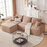 Vista 14 de Sofá Seccional Cloud de 110", Sofá Boneless para Sala de Estar, Sofá Seccional Modular con Asiento Profundo, Cómodo Sofá Esponjoso con Chaise