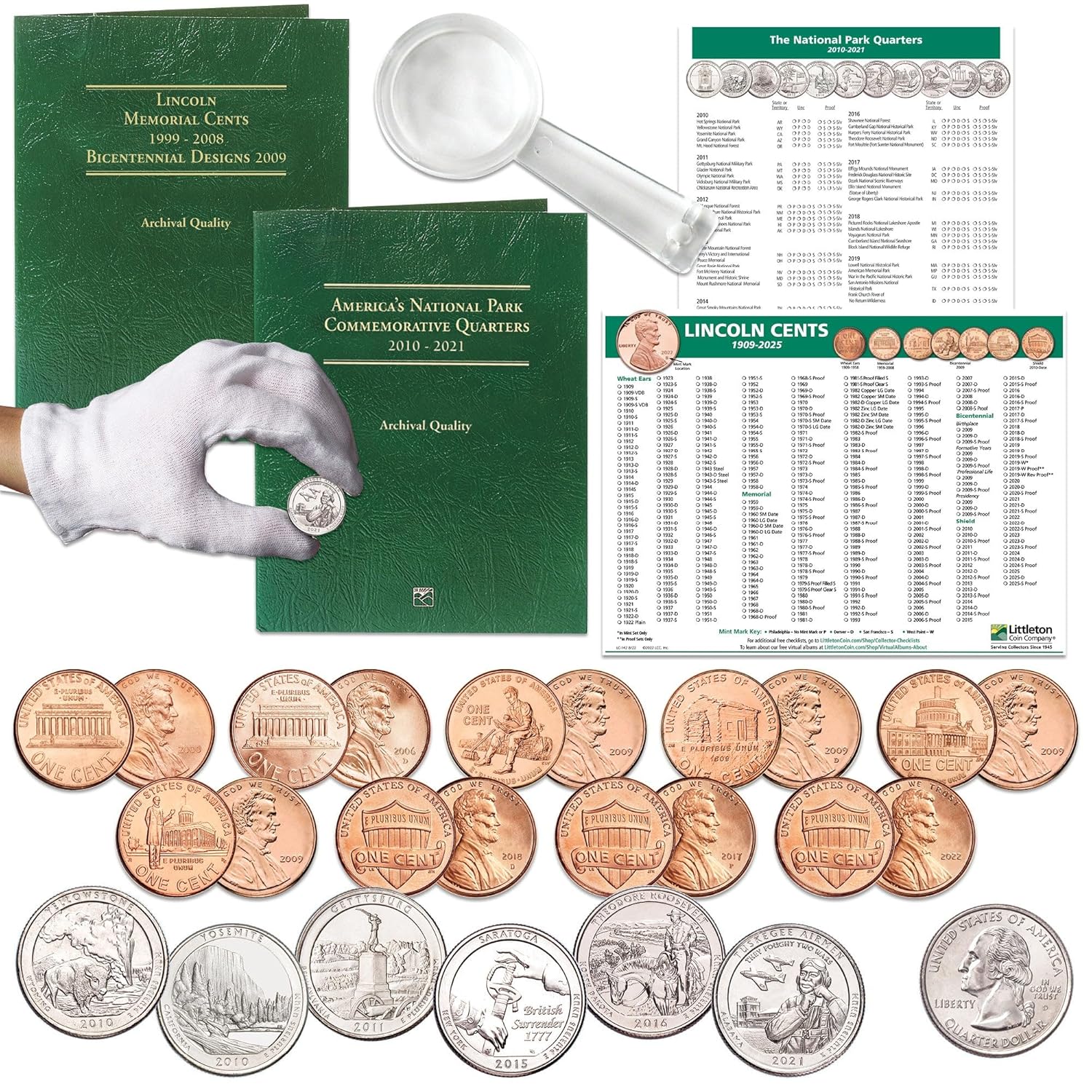 Coin Collecting Starter Kit with Uncirculated Lincoln Cents and