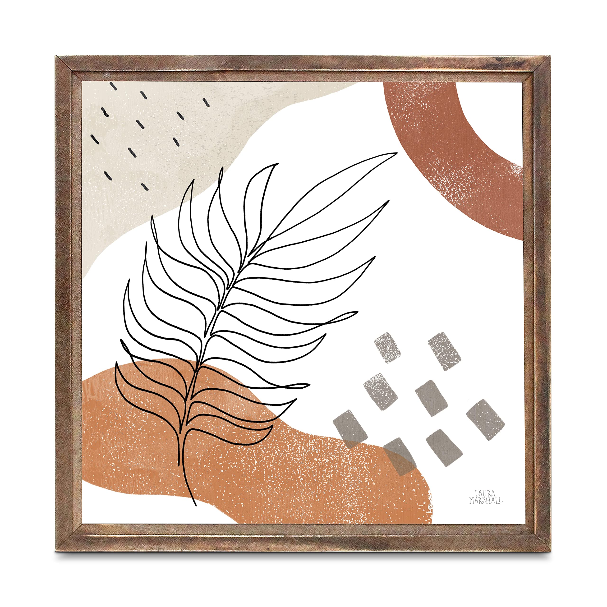 Terracotta Tropics III, Joyride Home Decor, JoyRide Home Décor Framed Wood Plaque, 11.25"x11.25" Artist Designed Home Décor, Express Your Style. ( image similar). 