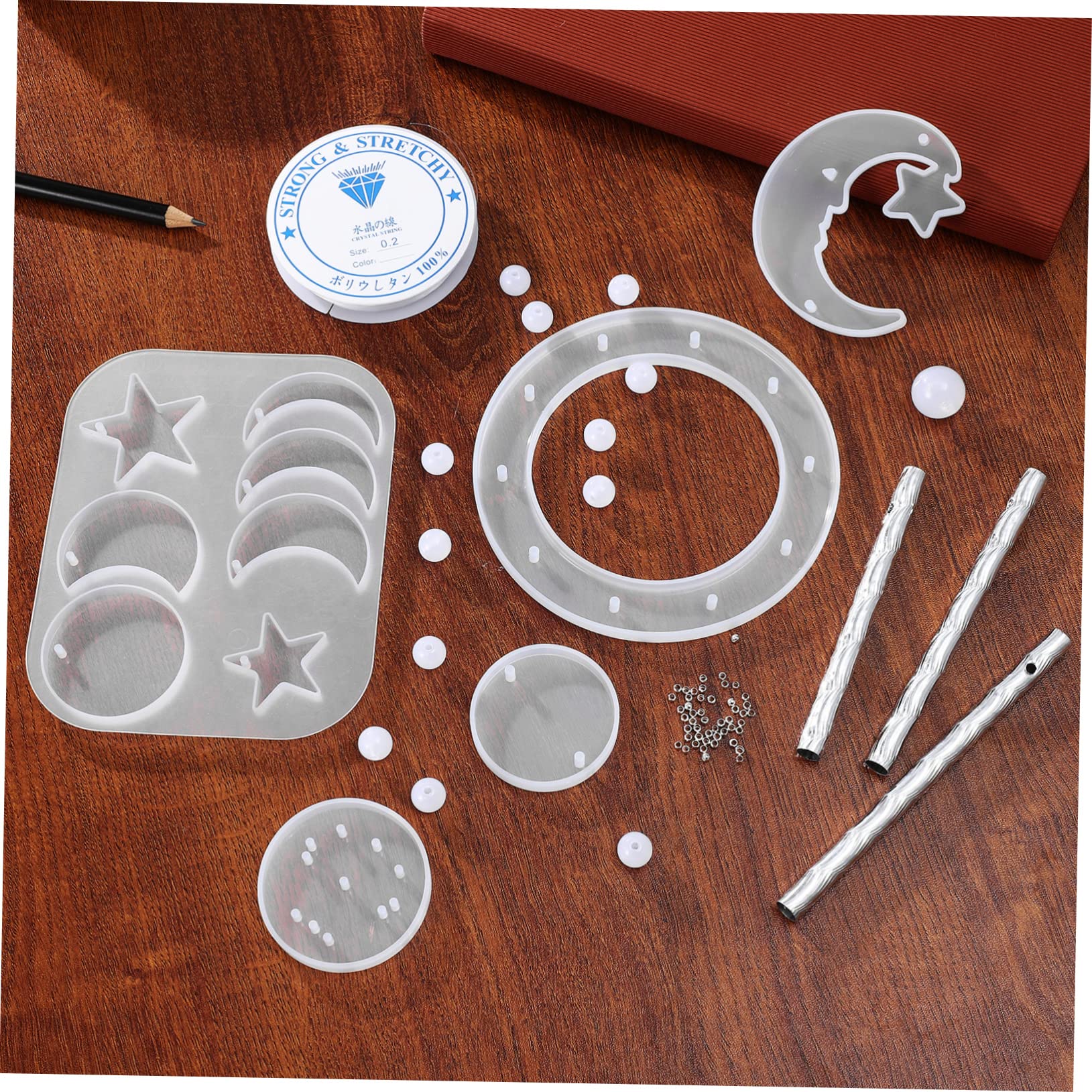 NUOBESTY 4sets Stampo Silicone Per Wind Chimes Kit Diy Completo Per Creare Campanelli Decorativi Materiale Resistente e Flessibile Per Artigianato Creativo