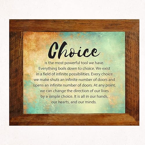 Miniatura 7 de AMERICAN LUXURY GIFTS Choice Life Decisions - Arte de pared motivacional inspirador para pared, mentalidad positiva, oficina, aula, decoración del