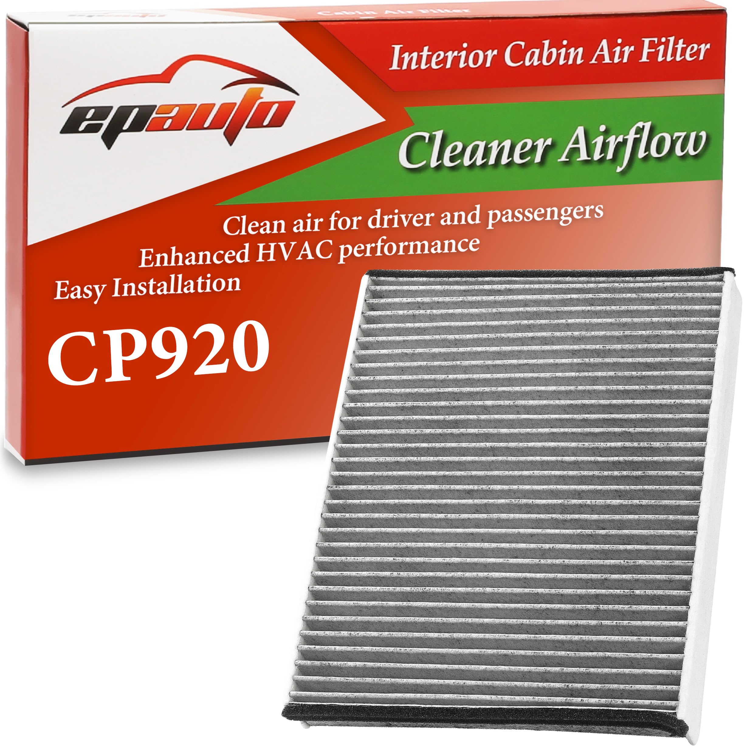 EPAuto CP920 (CF11920) Cabin Air Filter Comptable with Ford Escape (2013-2019),Focus (2012-2018), Transit Connect (2014-2023), C-Max(2013-2018), GT(2017-2022), Lincoln MKC(2015-2019)
