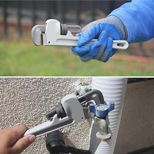 Miniatura 7 de HFS (R Llave de tubo recta de aluminio resistente (10 pulgadas)