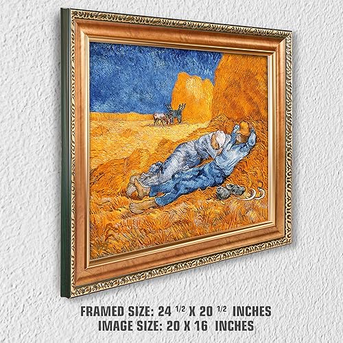 Miniatura 24 de A&T ARTWORK The Starry Night de Vincent Van Gogh. Tamaño del marco: 36 x 30 pulgadas, tamaño de la imagen: 30 x 24 pulgadas, reproducciones clásicas