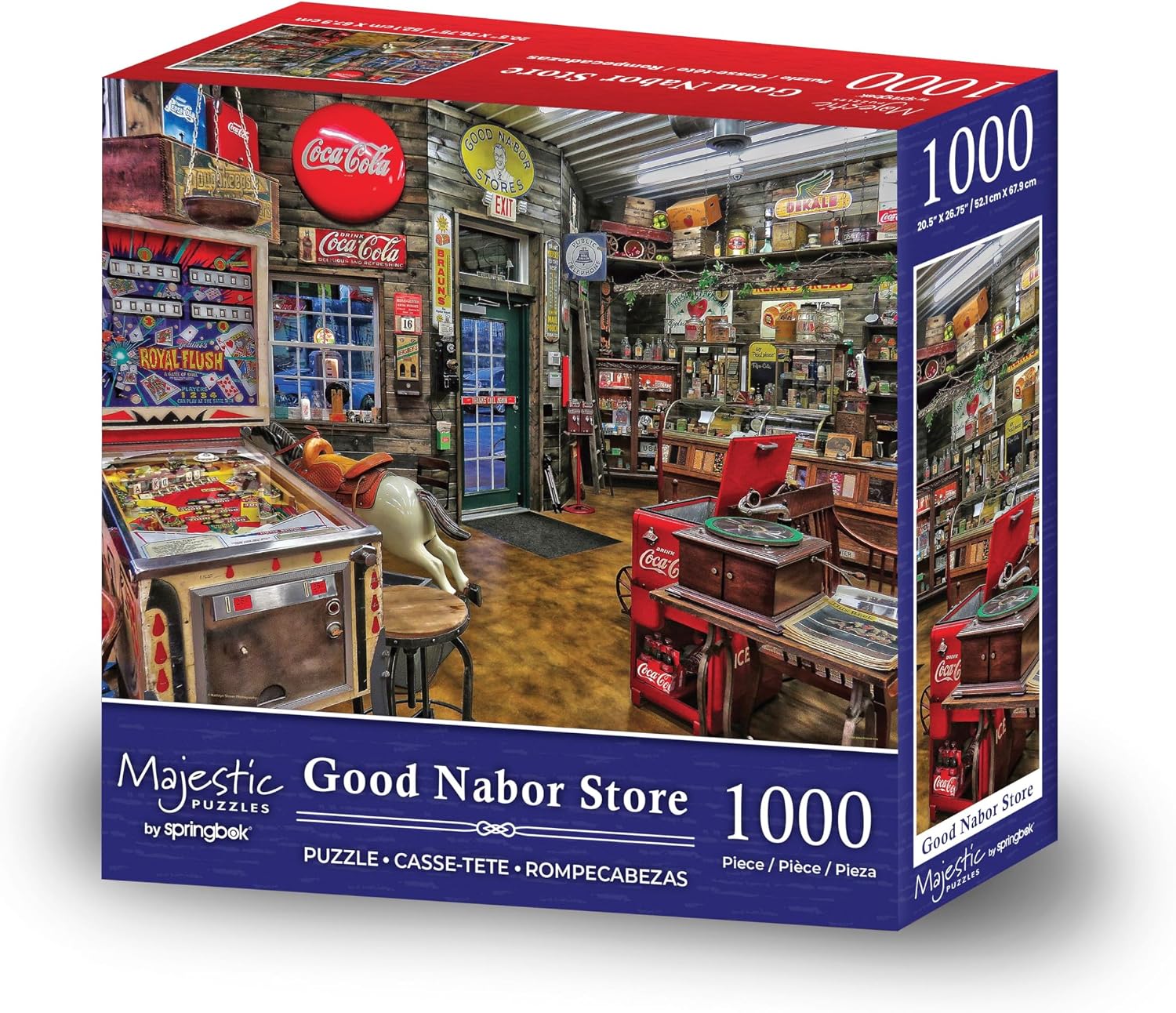 Majestic Value Brand 1000 Piece Jigsaw Puzzle of a Classic Neighborhood Dime Store image 2