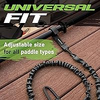 Vista 3 de Gradient Fitness 2 Pack Kayak Paddle Leash, 5-8 Feet Stretchable Paddle Strap with Carabiner Secure Leash Lanyard Rope for SUP Kayak Canoe Paddle
