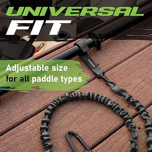 Miniatura 3 de Gradient Fitness 2 Pack Kayak Paddle Leash, 5-8 Feet Stretchable Paddle Strap with Carabiner Secure Leash Lanyard Rope for SUP Kayak Canoe Paddle