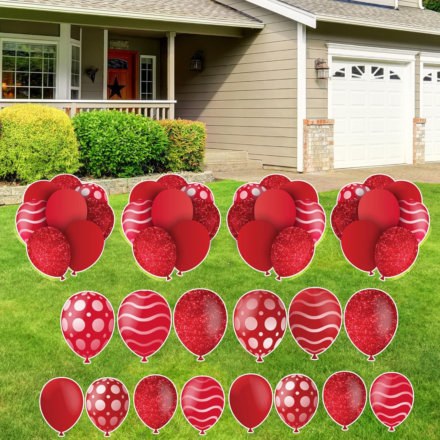 VictoryStore Birthday Balloon Yard Signs 4 Bouquets and 14