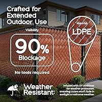 Vista 1 de Cinta de privacidad para valla de eslabones de cadena (madera roja)