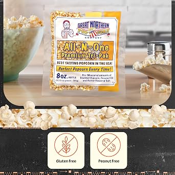 Great Northern Popcorn Movie Theater Style 8oz Popcorn Packs, 12 Case