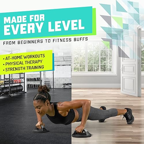 Miniatura 8 de Elite Sportz Push Up Bars - You Will Feel Less Wrist Pain Than When Doing Normal Pushups. Very Sturdy and Wont Slide Around