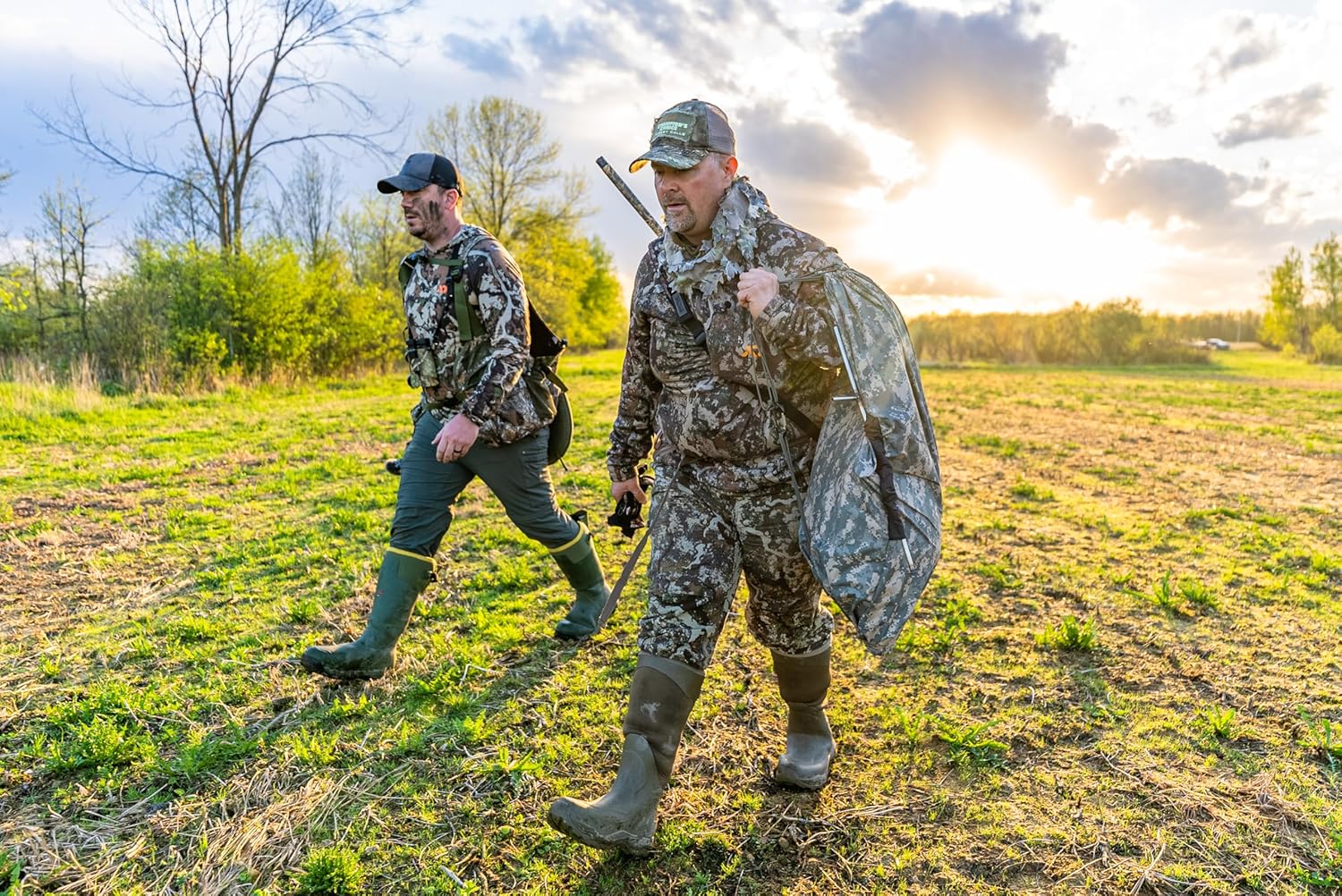 First Lite Men's Klamath Quarter Zip - Midweight Fleece Camo Hunting Midlayer