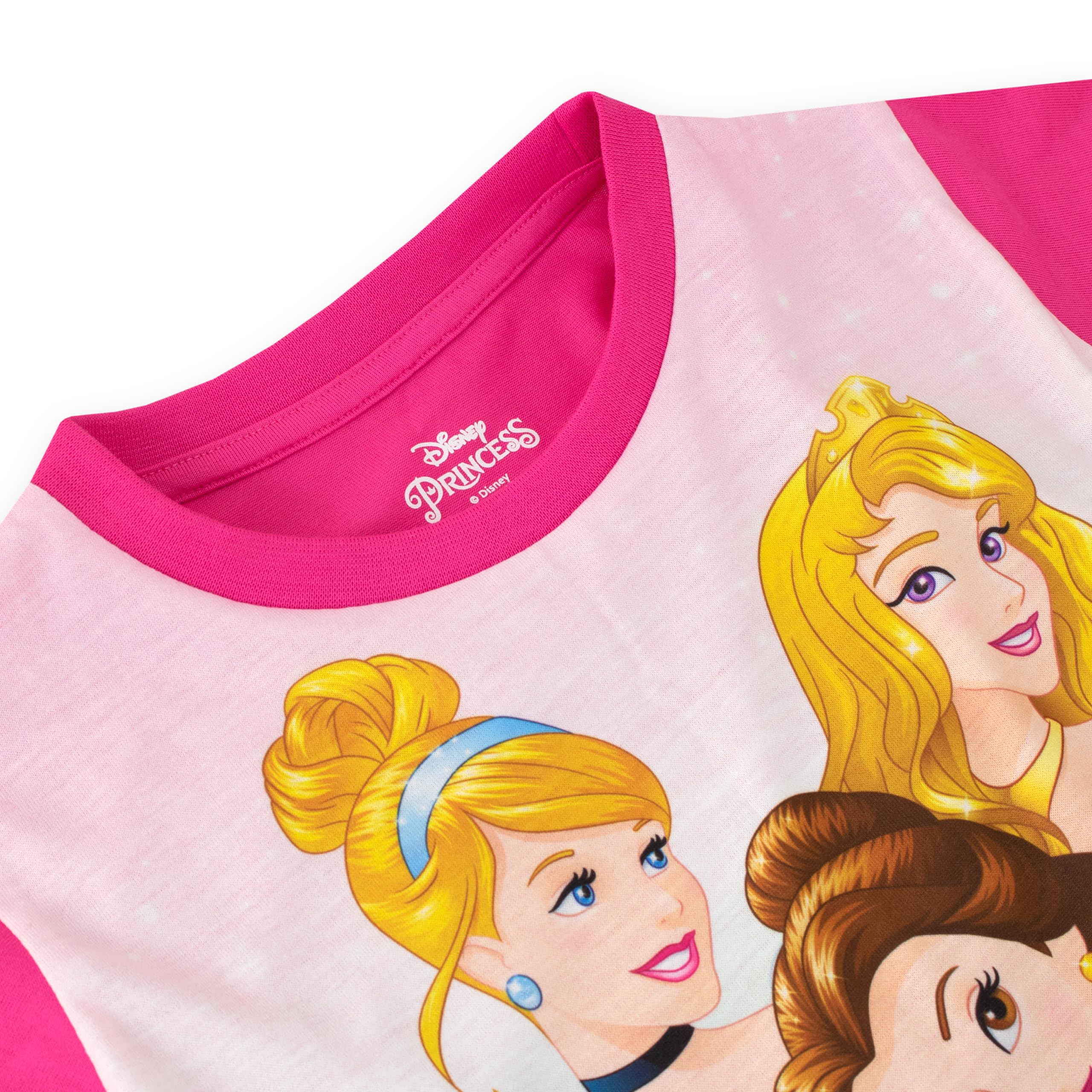 Disney Princess Chemise de Nuit Fille | Robe de Nuit Princesse pour Enfants | Pyjama Court Ariel Rapunzel Cinderella Belle Aurora