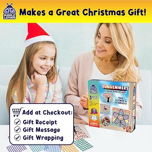 Vista 19 de PURPLE LADYBUG SUNGEMMERS - Kit de atrapasoles para ventana, actividades de verano para niños, regalos de cumpleaños para niñas y niños, Sol y arco