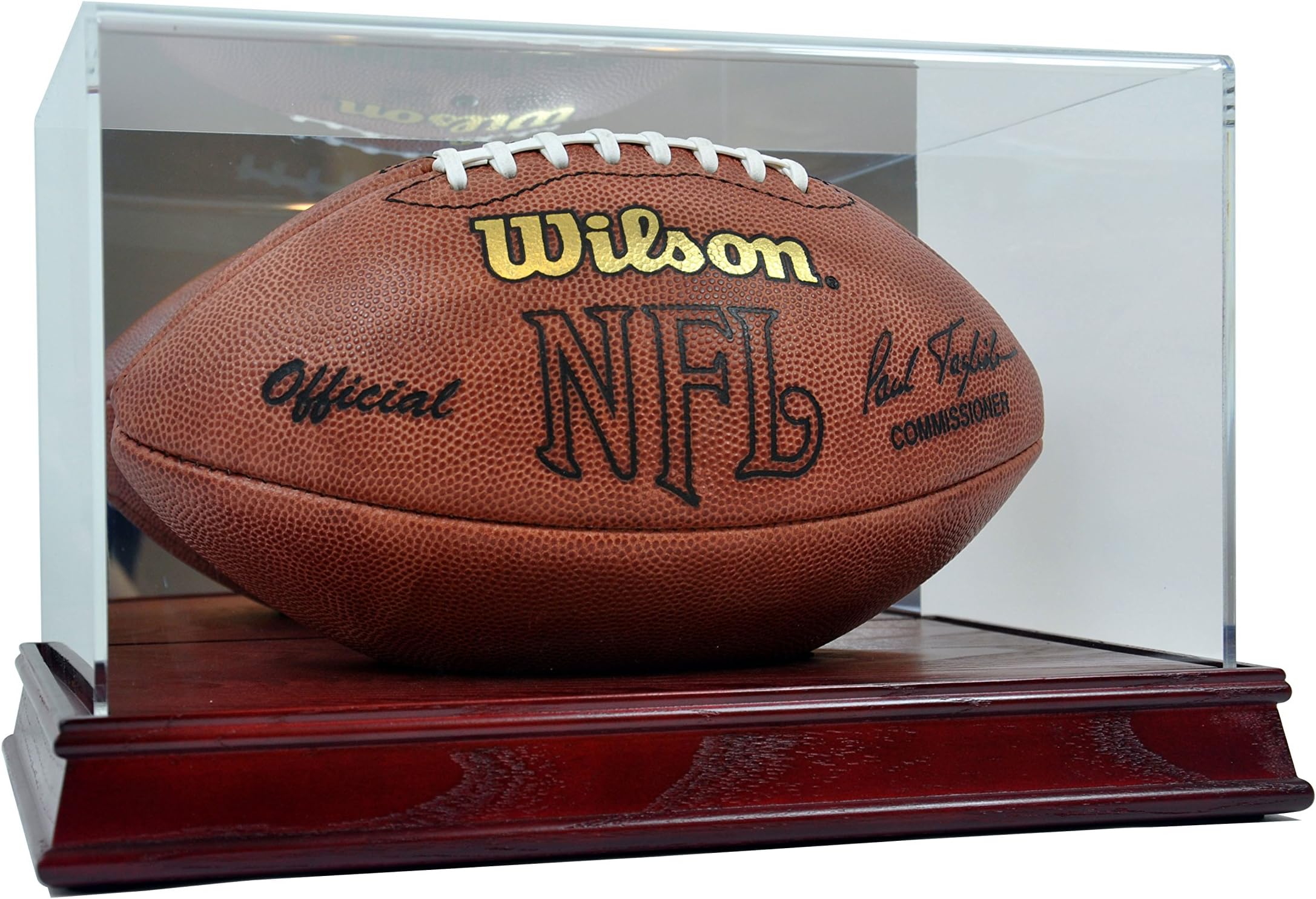 Deluxe Acrylic Wood Base Football Display Case