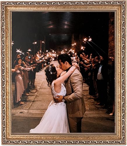 Miniatura 8 de ArtToFrames Marco de fotos de madera de color plata envejecida y con cuentas de 24 x 36 pulgadas