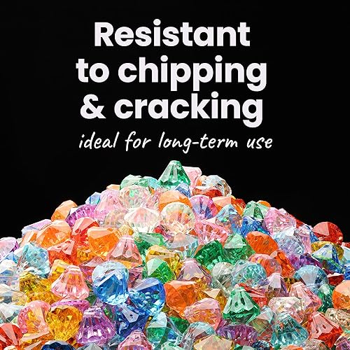 Miniatura 4 de Entervending Gemas para manualidades, piedras preciosas de diamante pequeñas para manualidades, gemas de 1.32 libras en frasco, relleno de jarrón,