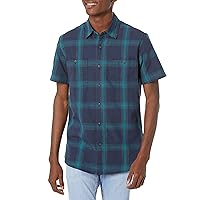 Amazon Essentials Camicia da Uomo a Maniche Corte in Chambray