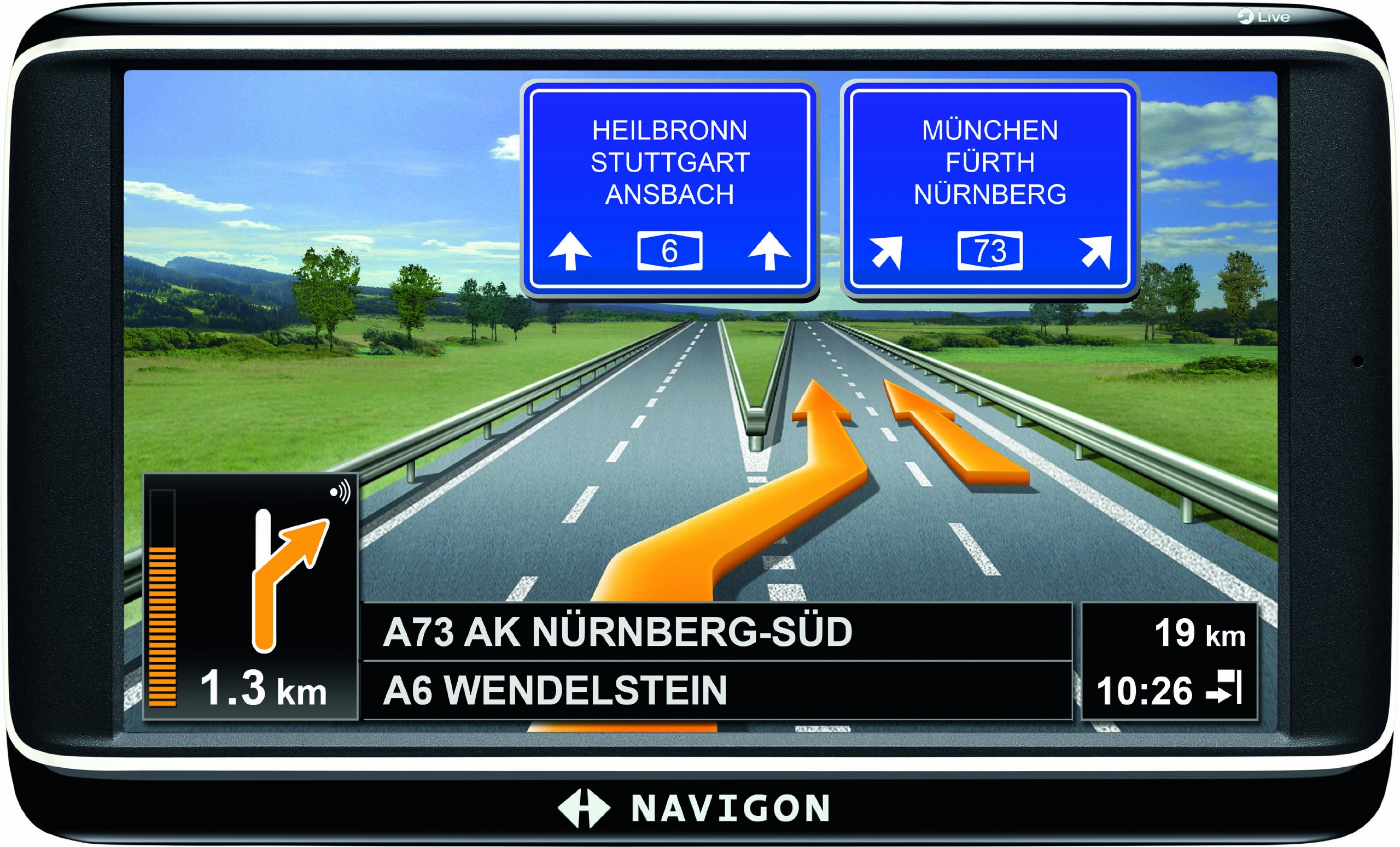 70 PLUS LIVE 5" Touch screen 201g Nero navigatore
