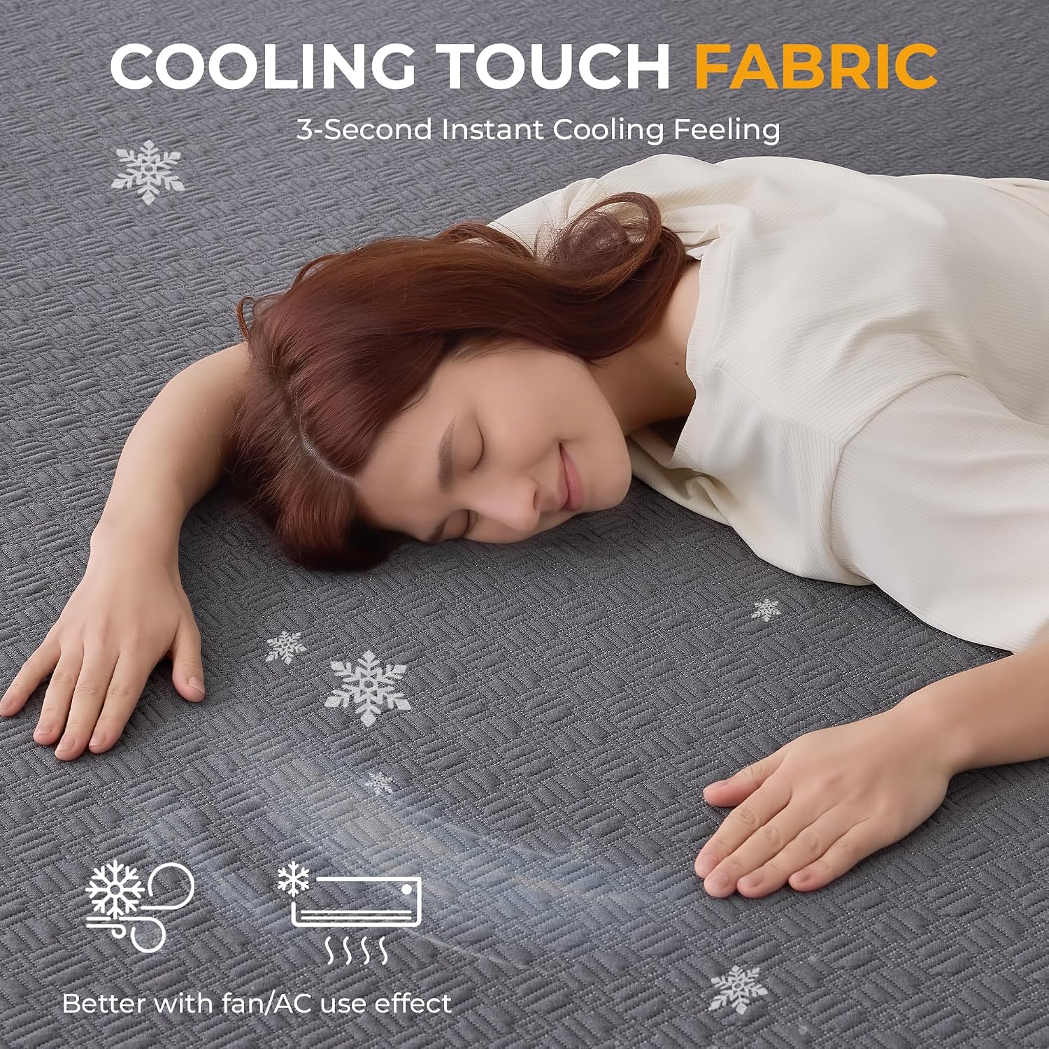 2 Inch Cooling Memory Foam Mattress Topper Twin XL Size for College Dorm Room, Soft Mattress Pad for Back Pain Relief, Bed Topper with Dark Grey Cover, CertiPUR-US Certified