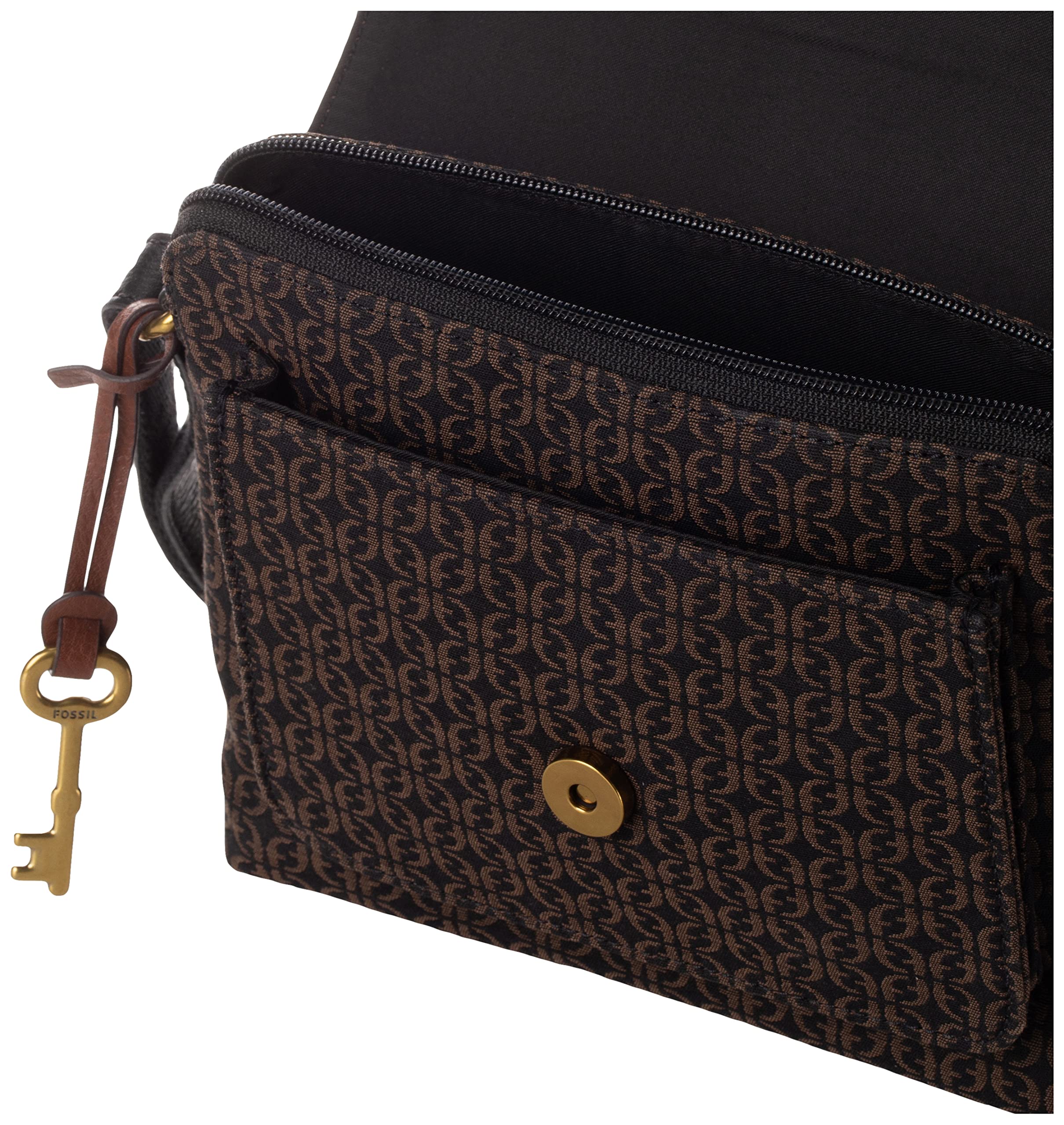 Fossil Petit sac à bandoulière Kinley pour femmes 22,9 cm L x 8,2 cm L x 18,4 cm H