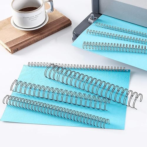 Miniatura 5 de BNC - Anillos de encuadernación de alambre de doble bucle, tamaño carta 21, 21 agujeros, color negro, paquete de 50 (1 pulgada)