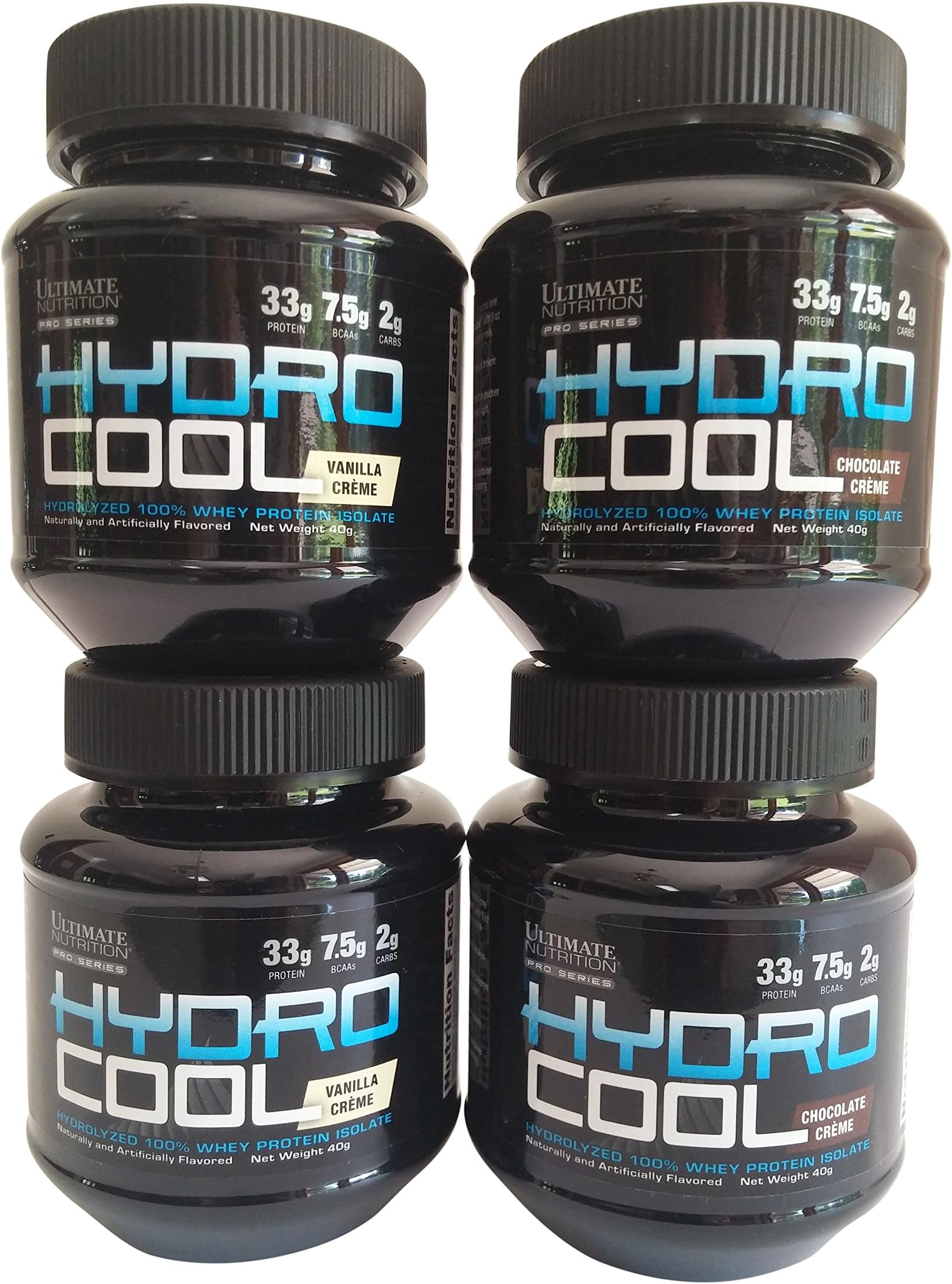 Ultimate Nutrition Hydrocool Hydrolyzed Whey Protein Isolate, Chocolate 4 Serving Sample Pack