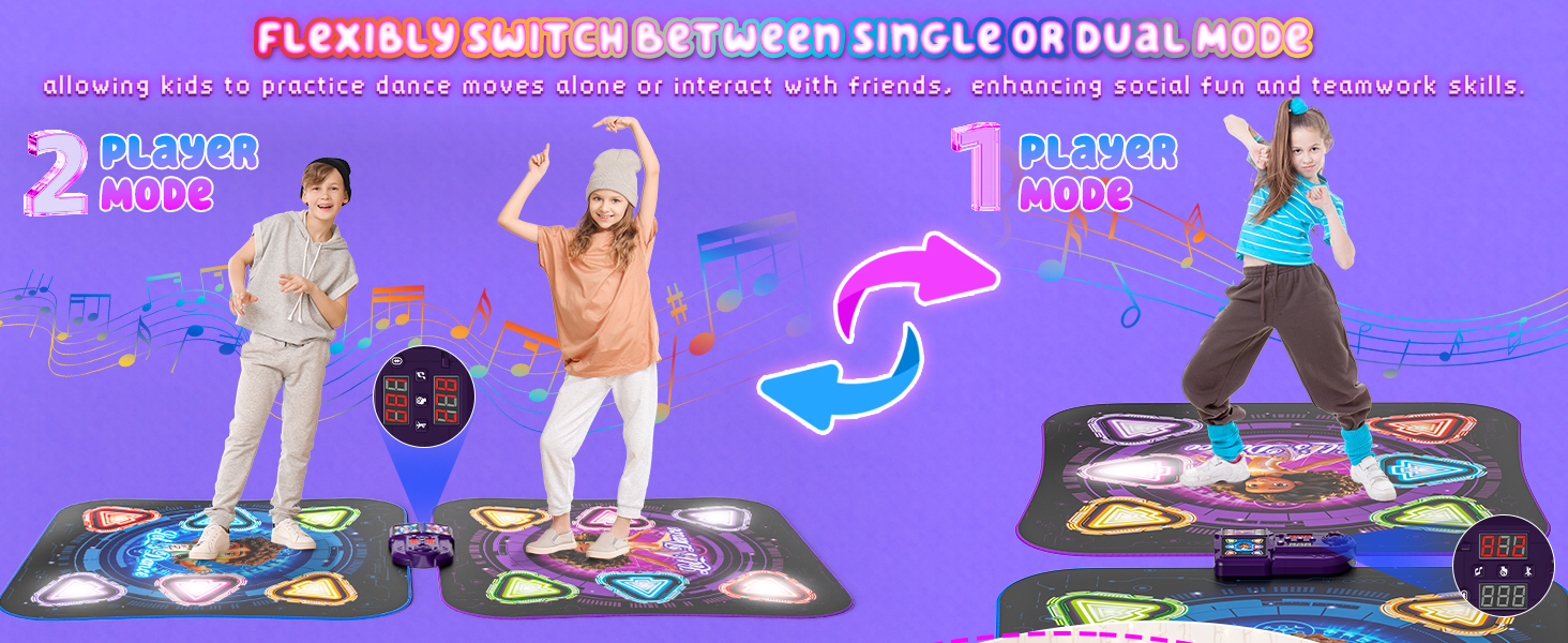 Amazon.com: Surelect Dance Mat, 2025 Light Up 2-Player Opposing