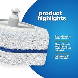 CleanGenius Disposable Prefilled Toilet Cleaning Scrubbers, 30 Count