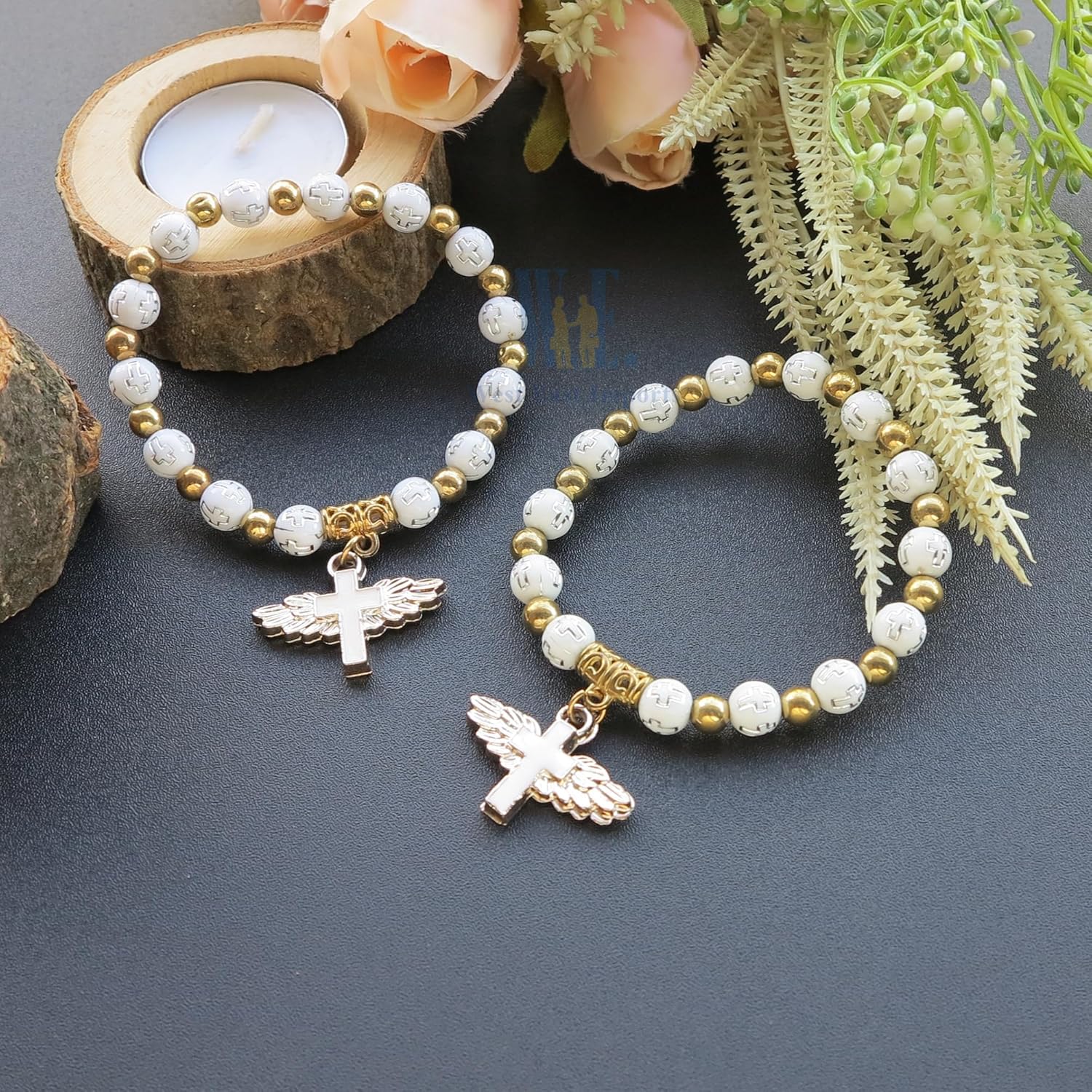 12 PCS Angel Bracelet for Baptism First communion Christening Bautizo Wedding Angel Bracelets