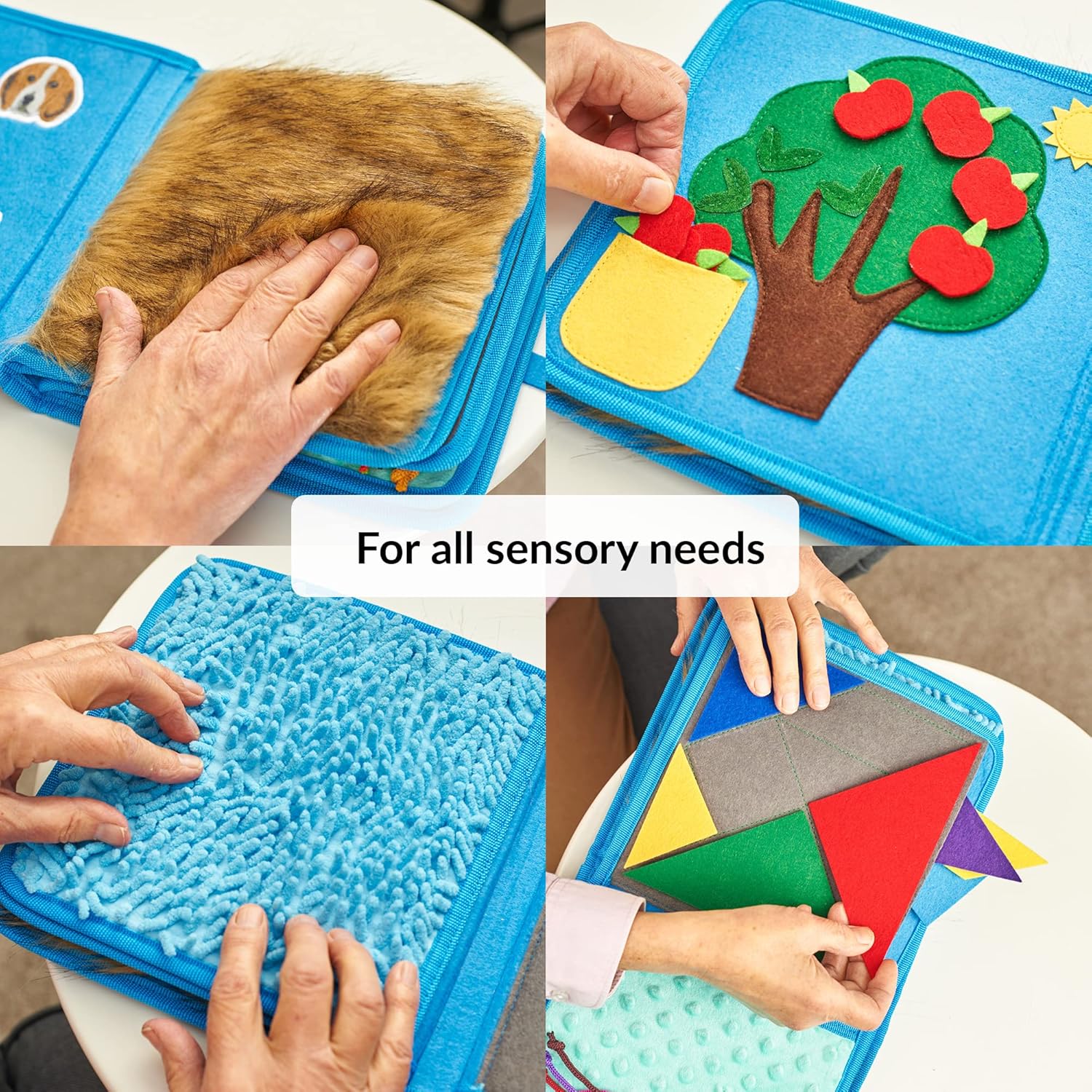 Fidget Book for Elderly | Fidget Blanket for Dementia | Dementia Products for Elderly | Gift and Activities for Seniors with Alzheimer’s | Sensory Fidget Book