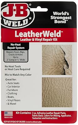 J-B Weld 2130 Vinyl and Leather Repair Kit, 3 oz, Black