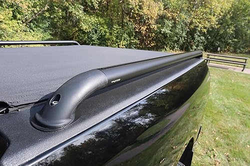 Putco Rieles de cama laterales negros con ranura en T para Toyota Tundra 2007-2021 - Cama de 6 pies 7 pulgadas