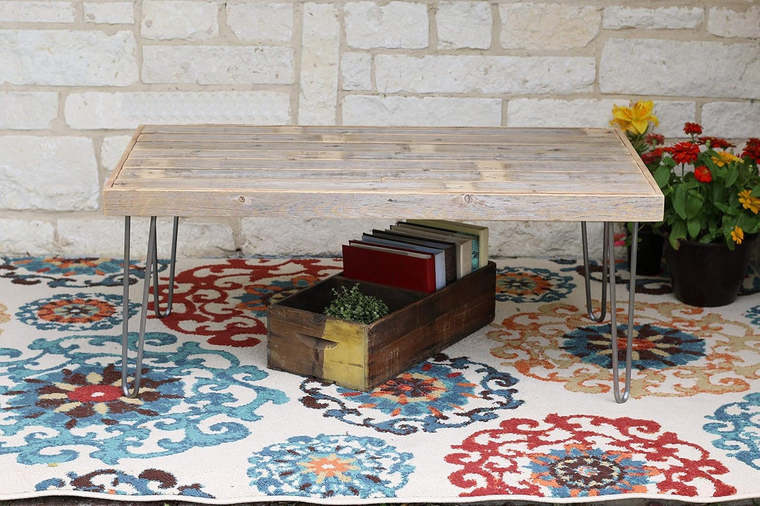 Natural Large Industrial Coffee Table Handmade Products