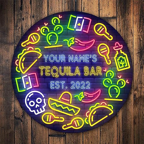 Miniatura 39 de Placa de pared de madera de bar de tequila mexicano personalizado, letrero de bar de México, letrero rústico para pub para el hogar, decoración de 01