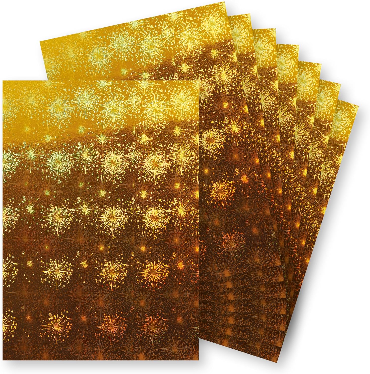 Springboard A4 Holographic Card Sheets - 230gsm Cardstock for Card Making - Holographic Card Compatible w/Die-Cutting Machines - Sparkly Craft Supplies - Silver (Abstract) - 10-Pack