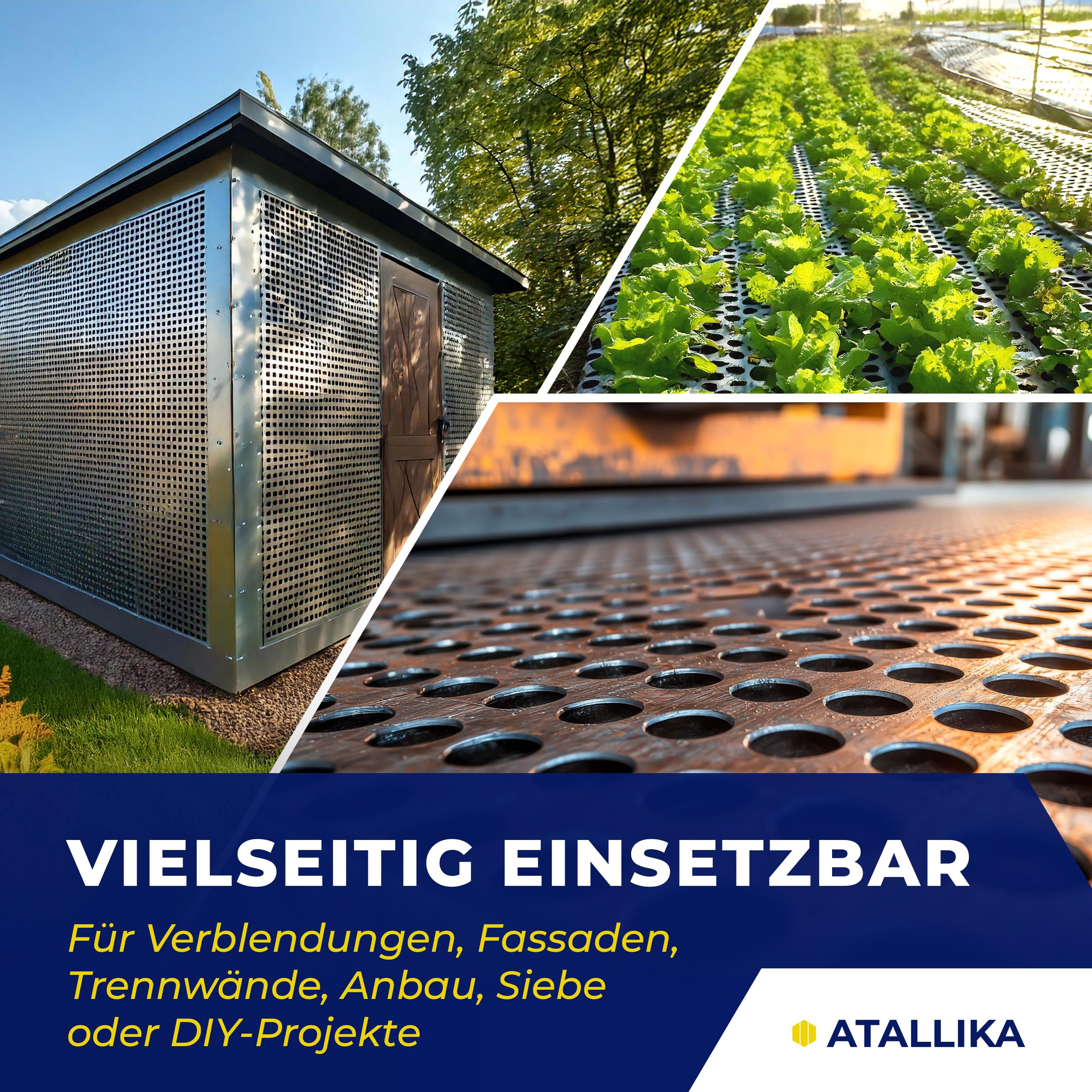 Lochblech Aluminium Rv 5-8 [300x300 mm] - 2mm dickes Alu-Blech mit Rundlochung 5mm/8mm [wetterfest für Outdoor & Indoor] - präziser Zuschnitt aus Deutschland