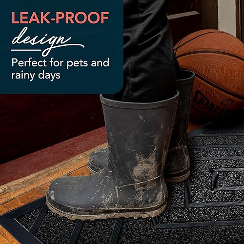 Vista 5 de ubdyo Tapete extra duradero para exteriores, tapete de bienvenida para exteriores, antideslizante, tapete de entrada de perfil bajo