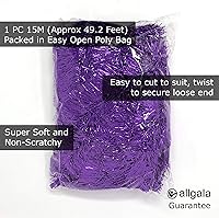 Vista 3 de Allgala - Guirnalda de oropel morada, guirnalda de oropel metálica de 50 pies para árbol de Navidad, decoración para árbol de Navidad, decoración