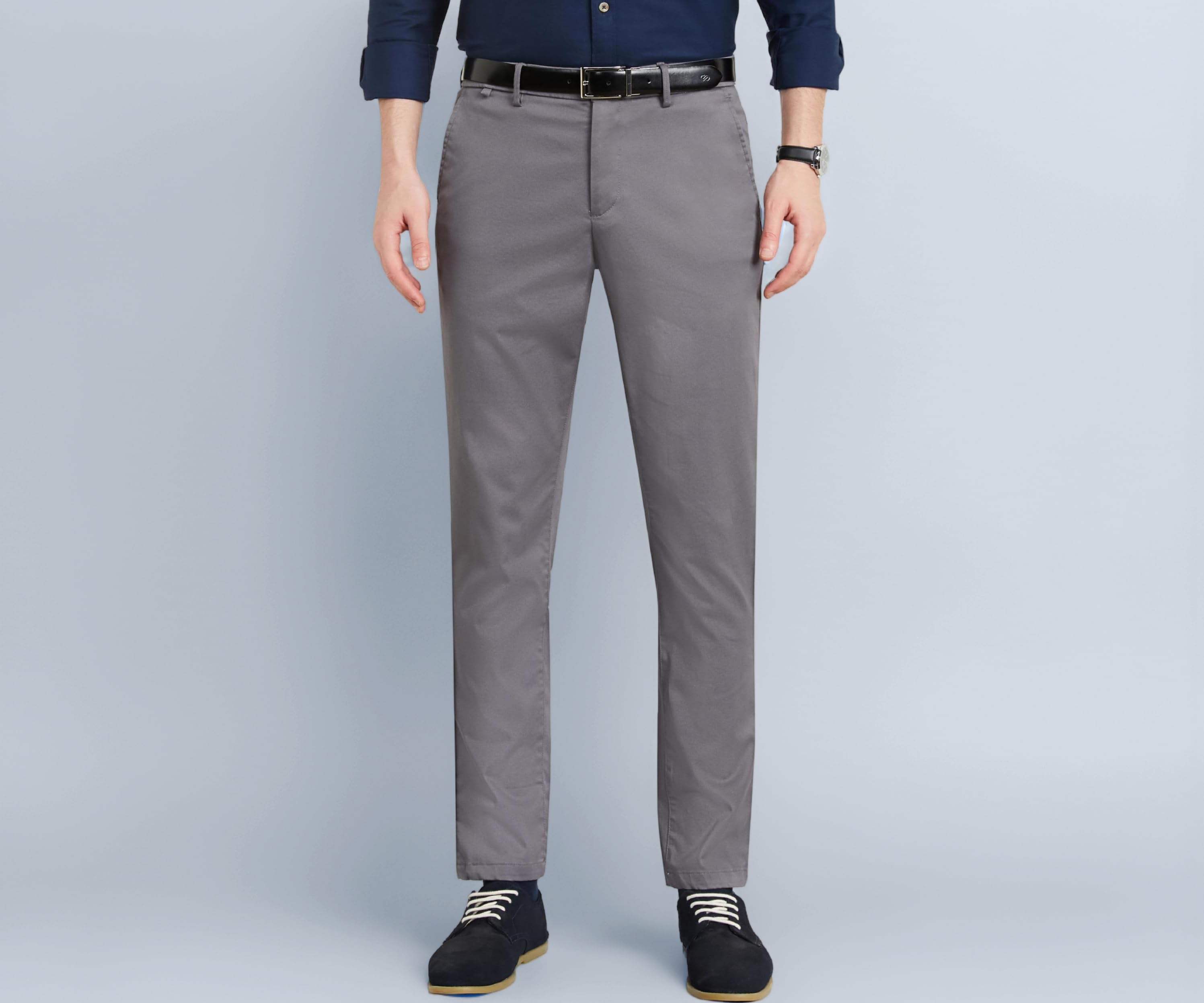 Men's Slim Fit Flexi Waist Casual Pants | Stretchable Chinos | Stylish Office Fashion Trousers