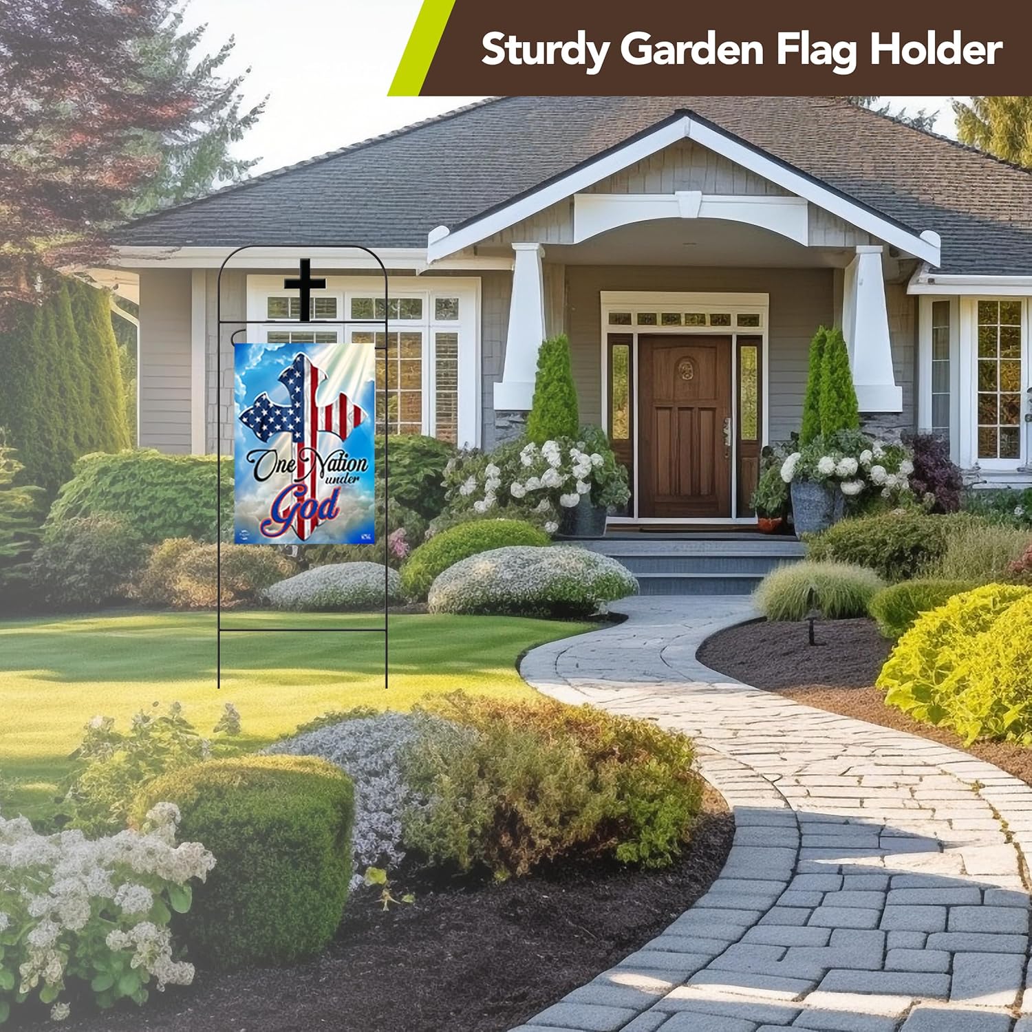 Briarwood Lane Wrought Iron Cross Garden Flag Arbor
