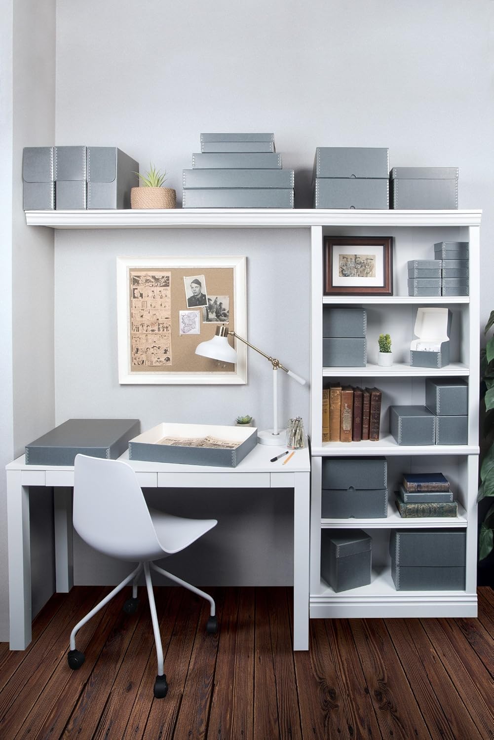 Gaylord Archival Blue/Grey Deep Lid Print/Photo Preservation Box - 11 1/2W x 15L x 5" H