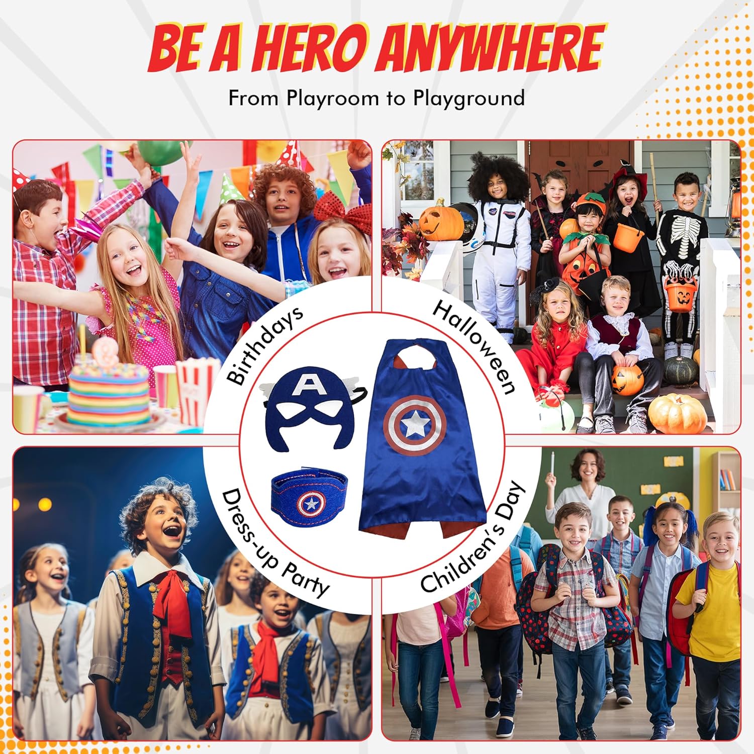 Superhero Capes and Masks for Kids - Satin Capes and Felt Masks for Boys - Image 8