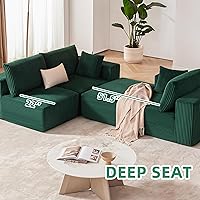 Vista 5 de 108” Modular Sectional Sofa, Cloud Sectional Couch with Deep Seat, Modern Modular L-Shape Sofa Couch with Chaise,Upholstered Boneless Couches for
