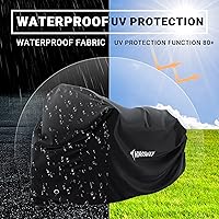 Vista 4 de Himiway UPGRADE - Funda de bicicleta para 1 bicicleta de neumático grueso o 2 bicicletas, cubierta de bicicleta gruesa 600D, material Ripstop