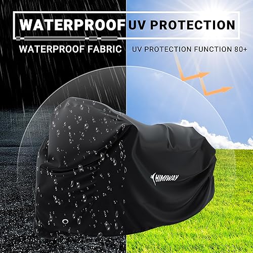 Miniatura 6 de Himiway UPGRADE - Funda para bicicleta de 3 neumáticos gruesos o 4 bicicletas, cubierta de bicicleta gruesa 600D, material Ripstop resistente,