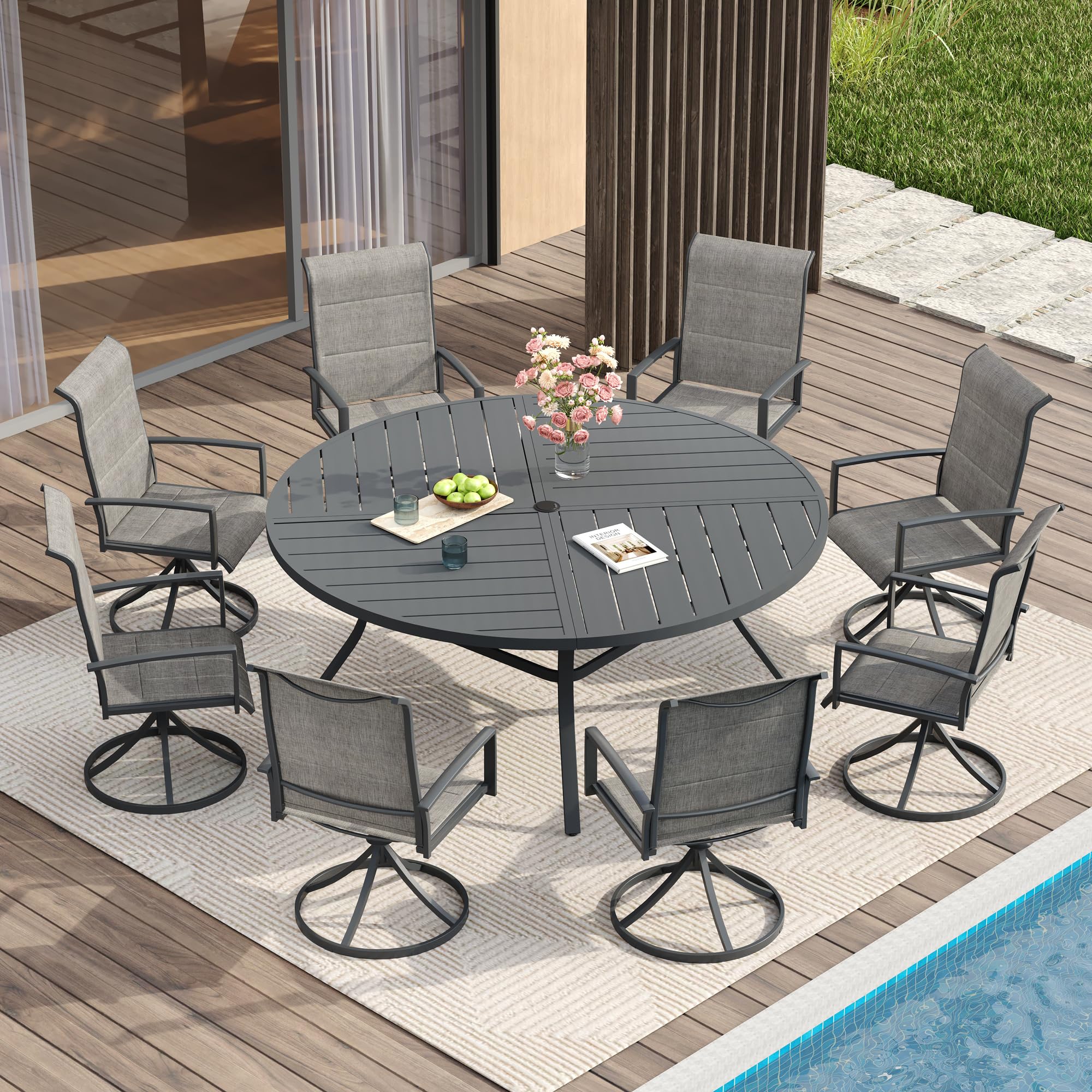 VICLLAX Patio Dining Set for 8