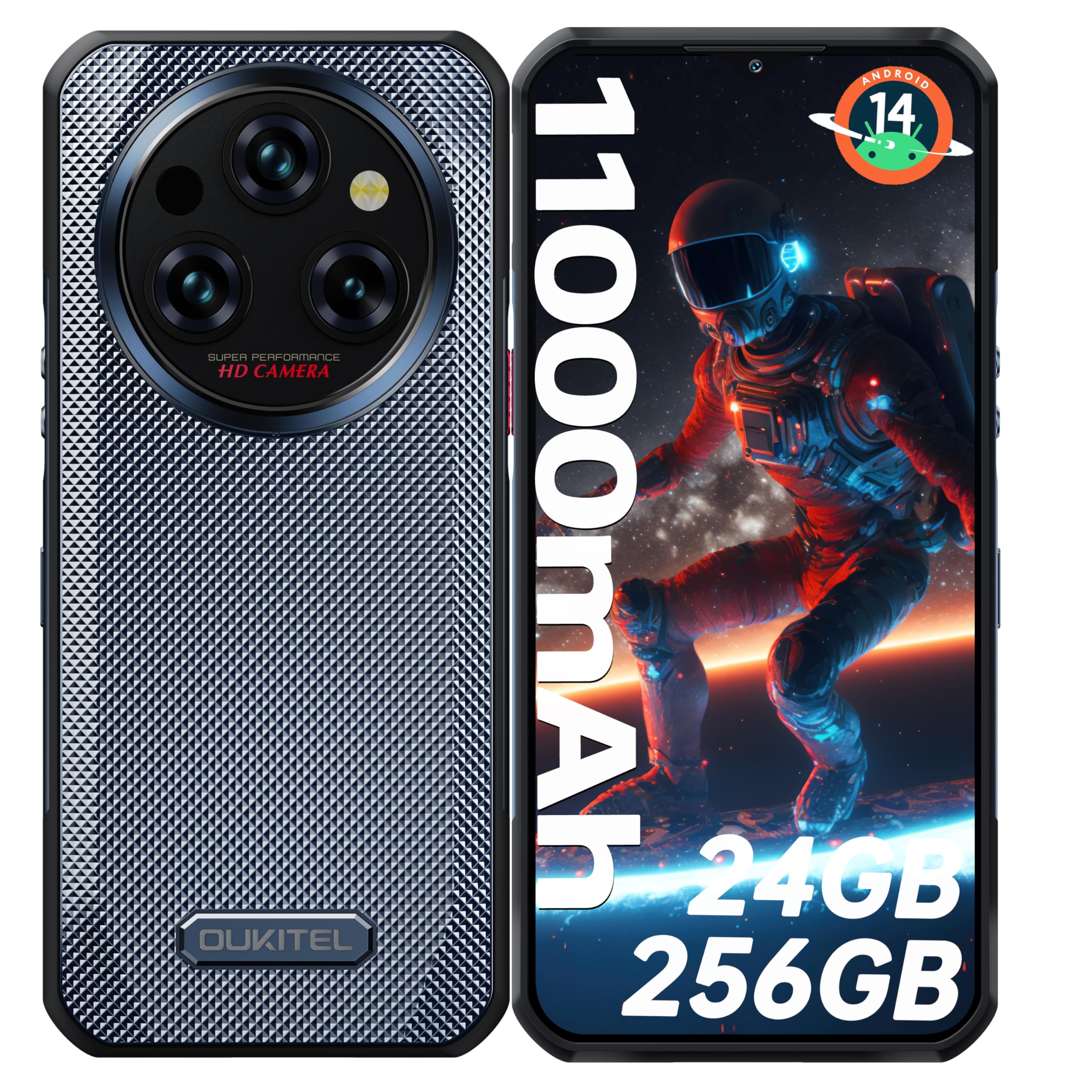 OUKITEL WP35S Rugged Smartphone, 24GB+256GB/1TB- 11000mAh, Mobile 